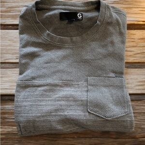 Guess Gray Crewneck Long Sleeve Shirt, Size Large